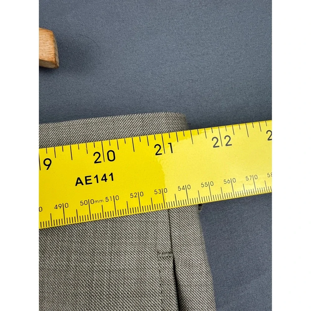 Pronto Uomo Suit Mens 48R 43W Tan 100% Wool 2-Piece Blazer Pants Fair Condition